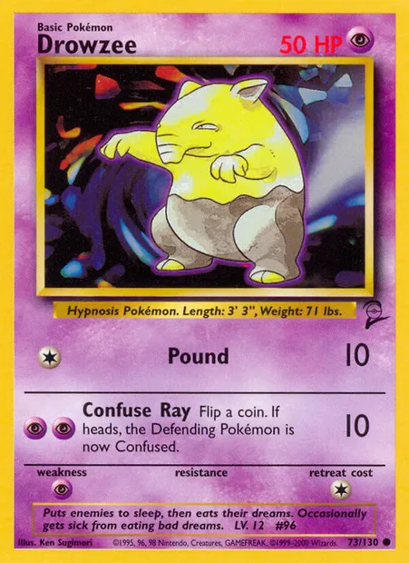 Soporifik, carte Pokémon B2 73 — extension Base Set 2