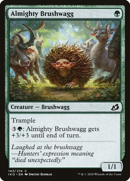 Almighty Brushwagg, Magic card IKO 143 — Ikoria: Lair of Behemoths set