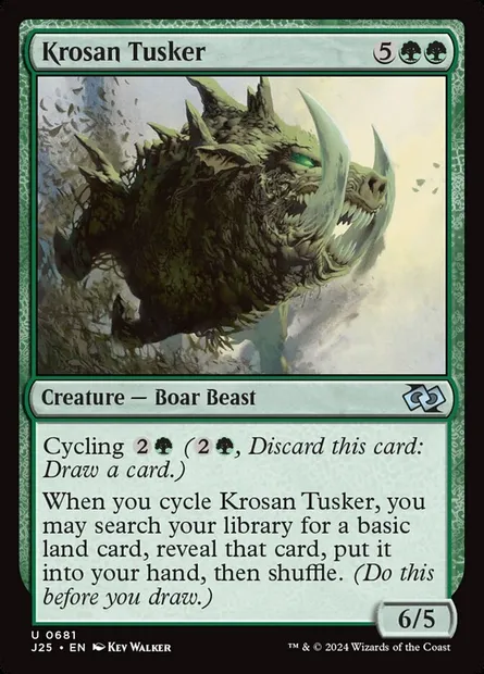 Krosan Tusker, Magic card J25 681 — Foundations Jumpstart set