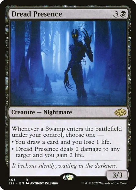 Dread Presence, Magic card J22 403 — Jumpstart 2022 set