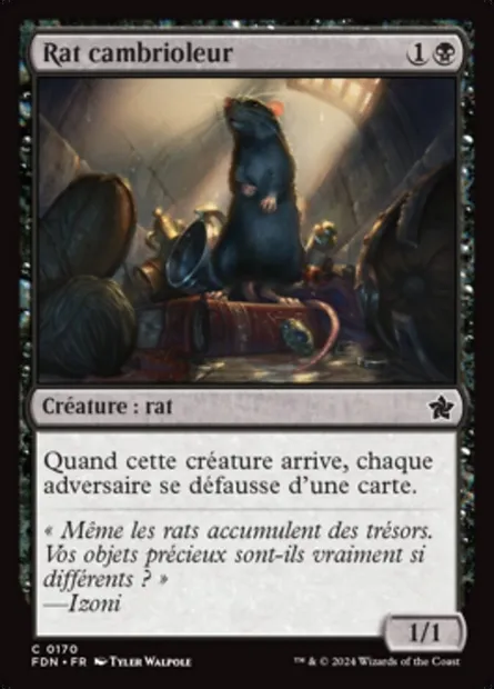 Rat cambrioleur, carte Magic FDN 170 — extension Foundations