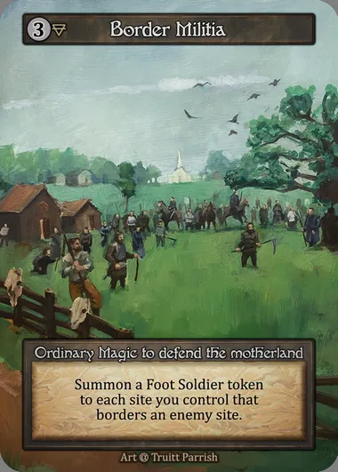 Border Militia, carte Sorcery ALP 196 — extension Alpha
