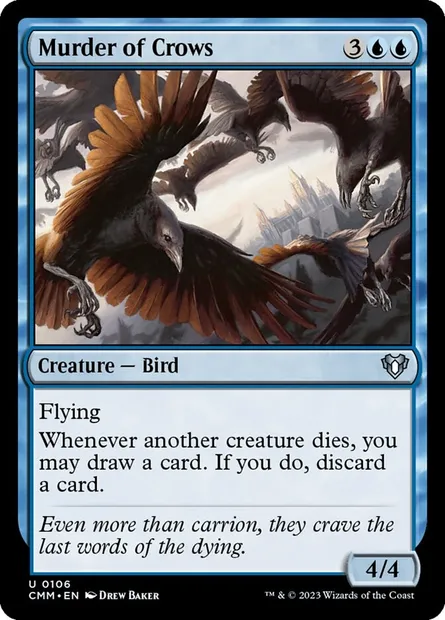 Murder of Crows, Magic card CMM 106 — Commander Masters set