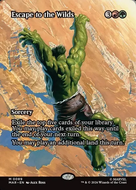 Escape to the Wilds, Magic card MAR 89 — Marvel Universe set