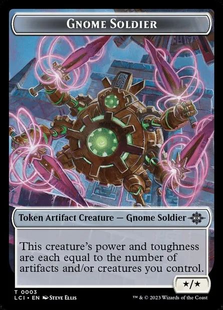 Gnome Soldier, Magic card TLCI 3 — The Lost Caverns of Ixalan Tokens set