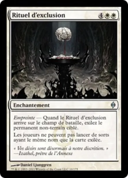Rituel d'exclusion, carte Magic NPH 10 — extension La Nouvelle Phyrexia