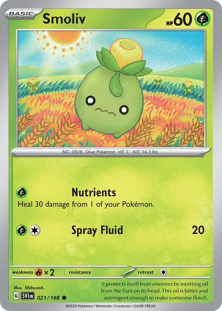 Smoliv, Pokémon card SVI 021 — Scarlet & Violet set