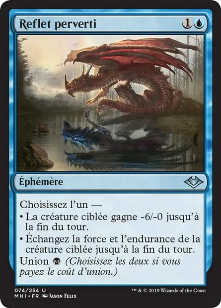 Reflet perverti, carte Magic MH1 74 — extension Horizons du Modern