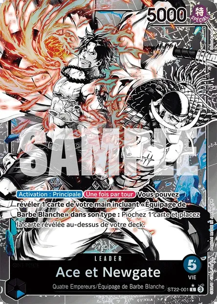 Ace et Newgate, carte One Piece ST22-001 — extension ACE ET NEWGATE