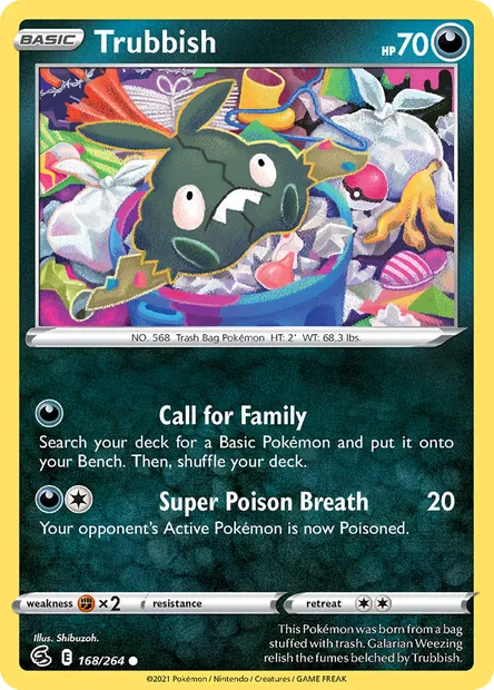 Trubbish, Pokémon card FST 168 — Fusion Strike set