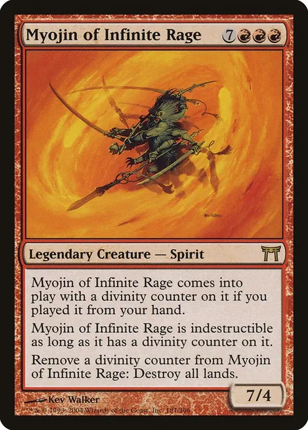 Myojin of Infinite Rage, Magic card CHK 181 — Champions of Kamigawa set