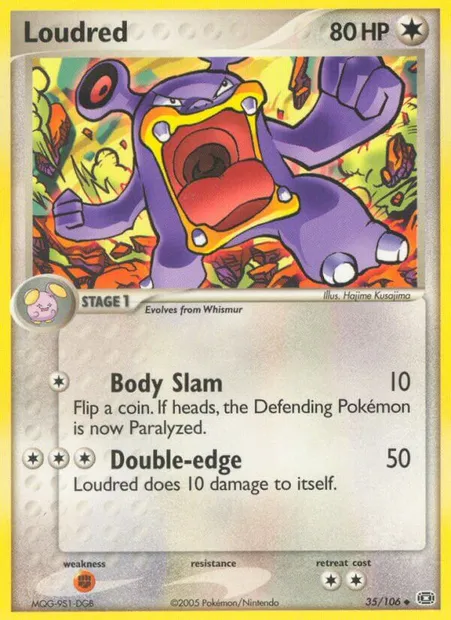 Loudred, Pokémon card EM 35 — Emerald set