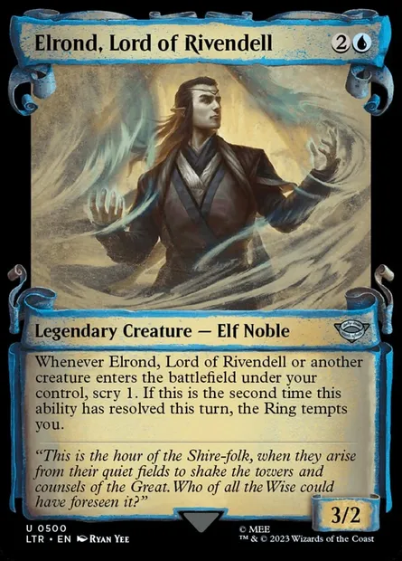 Elrond, Lord of Rivendell, Magic card LTR 500 — The Lord of the Rings: Tales of Middle-earth set