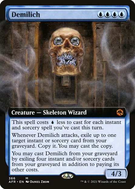 Demilich, Magic card AFR 366 — Adventures in the Forgotten Realms set