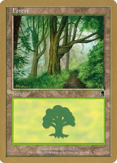 Forest, Magic card WC02 rl350 — World Championship Decks 2002 set