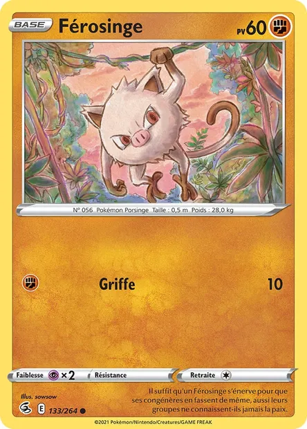 Férosinge, carte Pokémon FST 133 — extension Poing de Fusion