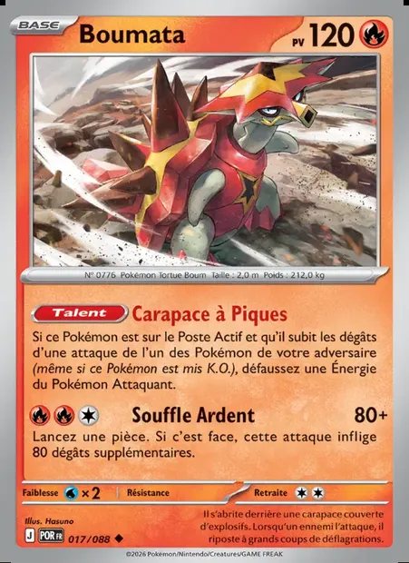 Boumata, carte Pokémon POR 017 — extension Équilibre Parfait