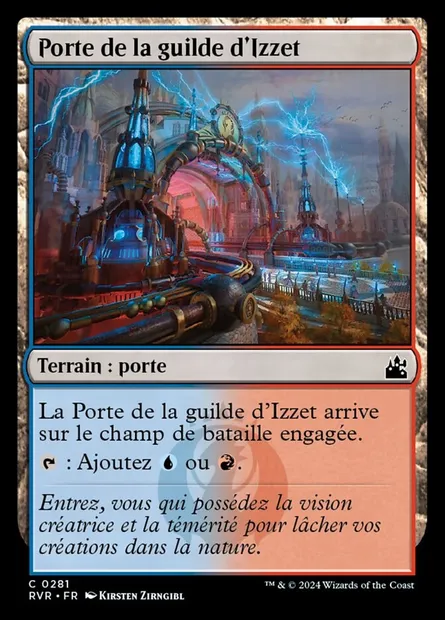 Porte de la guilde d'Izzet, carte Magic RVR 281 — extension Ravnica Remastered