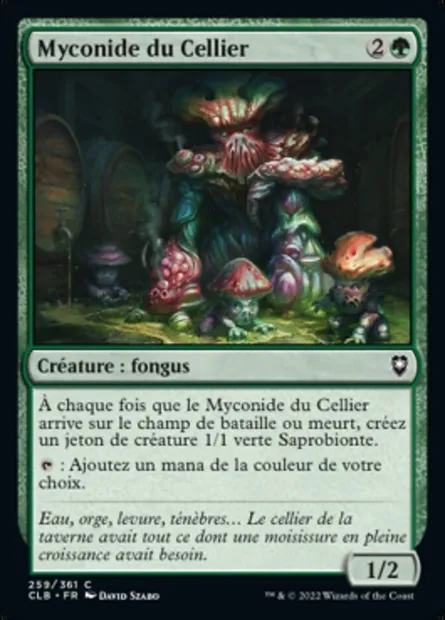 Myconide du Cellier, carte Magic CLB 259 — extension Commander Légendes : la bataille de la Porte de Baldur