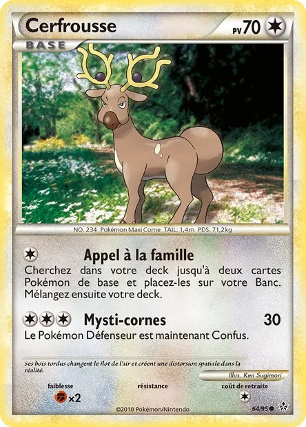 Cerfrousse, carte Pokémon UL 64 — extension Déchaînement