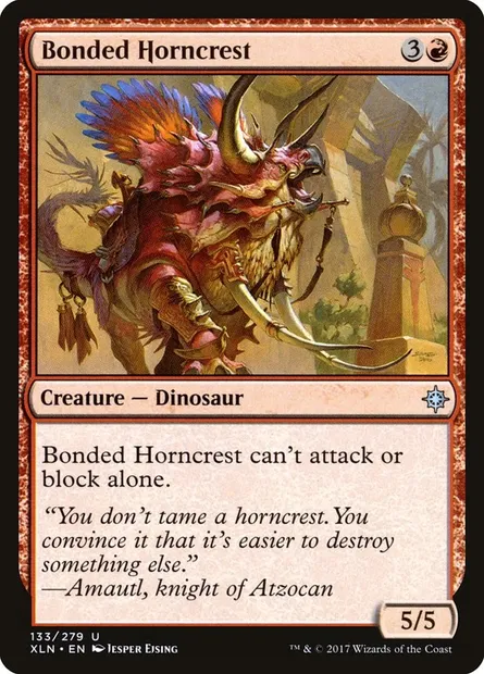 Bonded Horncrest, Magic card XLN 133 — Ixalan set