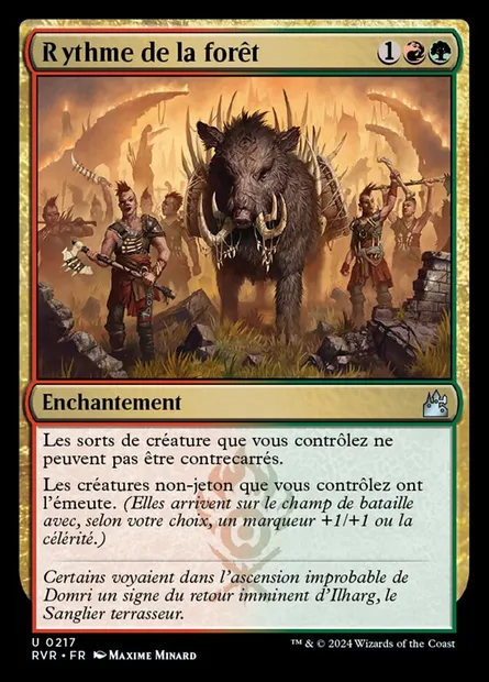Rythme de la forêt, carte Magic RVR 217 — extension Ravnica Remastered