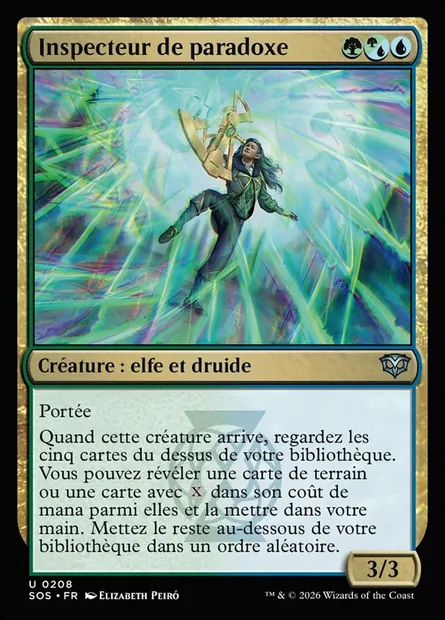 Inspecteur de paradoxe, carte Magic SOS 208 — extension Secrets of Strixhaven