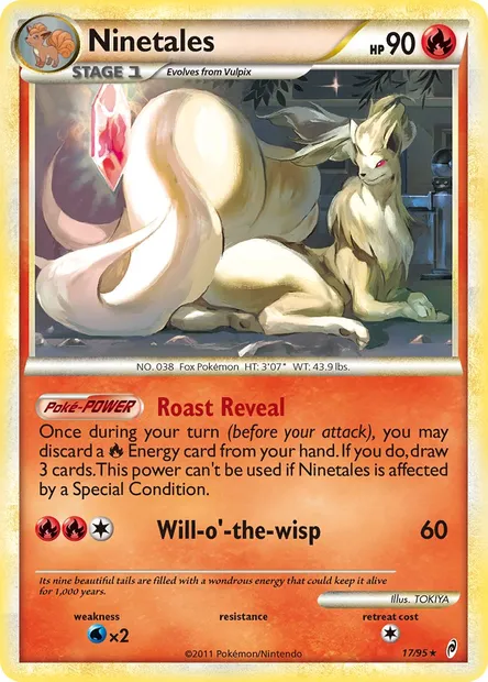 Ninetales, Pokémon card CL 17 — Call of Legends set