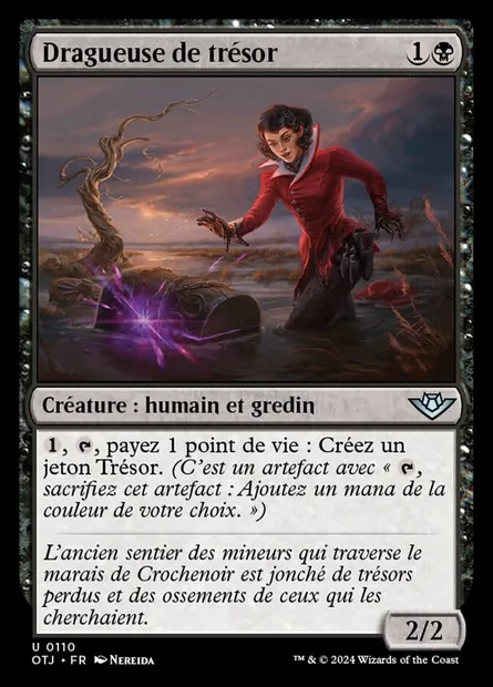 Dragueuse de trésor, carte Magic OTJ 110 — extension Outlaws of Thunder Junction