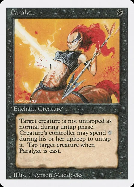 Paralyze, Magic card 3ED 121 — Revised Edition set
