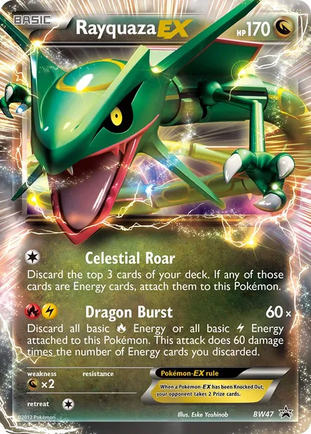 Rayquaza-EX, Pokémon card BW 47 — BW Black Star Promos set