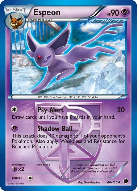 Espeon, Pokémon card PLF 48 — Plasma Freeze set
