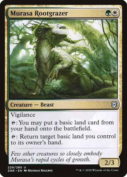 Murasa Rootgrazer, Magic card ZNR 229 — Zendikar Rising set