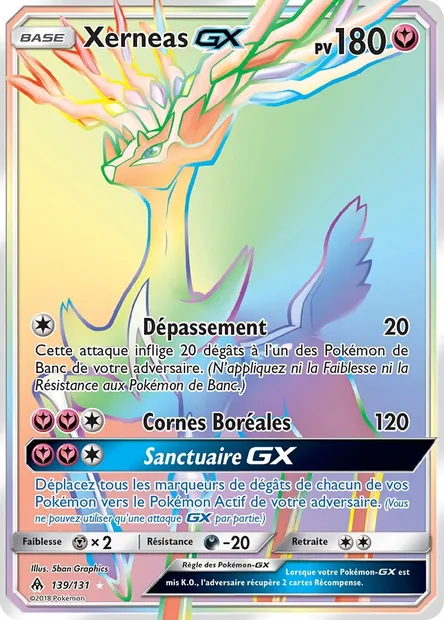 Xerneas GX, carte Pokémon FLI 139 — extension Lumière Interdite