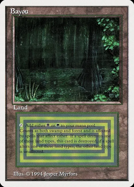 Bayou, Magic card SUM 283 — Summer Magic / Edgar set
