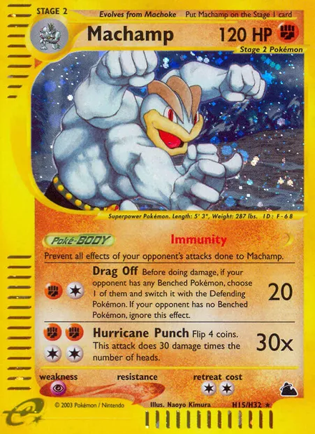 Machamp, Pokémon card SK H15 — Skyridge set