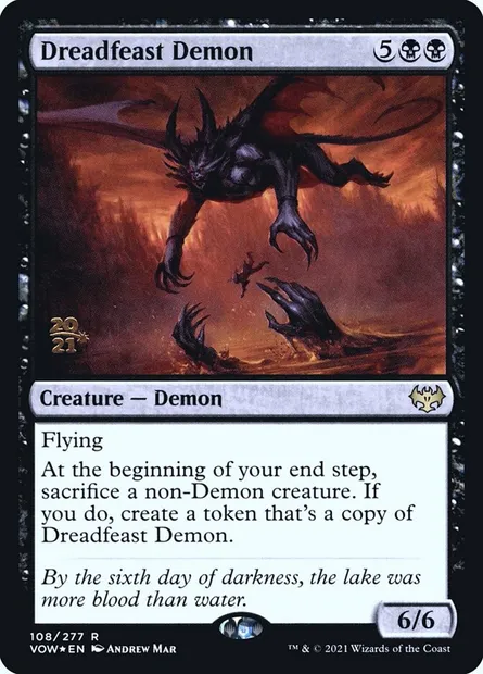 Dreadfeast Demon, Magic card PVOW 108s — Innistrad: Crimson Vow Promos set