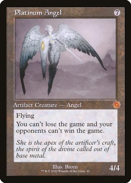Platinum Angel, Magic card BRR 41 — The Brothers' War Retro Artifacts set