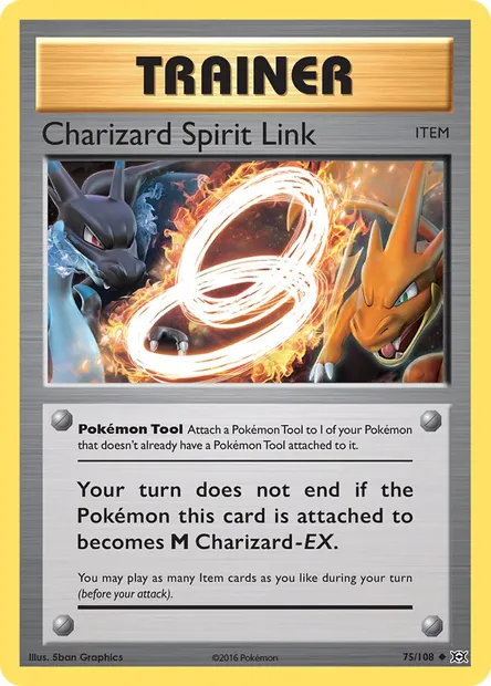 Charizard Spirit Link, Pokémon card EVO 75 — Evolutions set