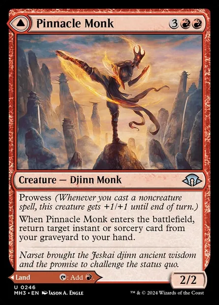 Pinnacle Monk // Mystic Peak, Magic card MH3 246 — Modern Horizons 3 set