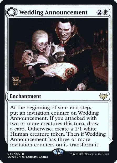 Wedding Announcement // Wedding Festivity, Magic card PVOW 45s — Innistrad: Crimson Vow Promos set