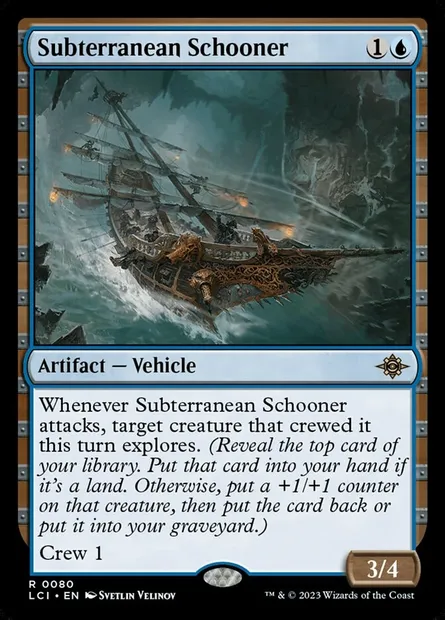 Subterranean Schooner, Magic card LCI 80 — The Lost Caverns of Ixalan set