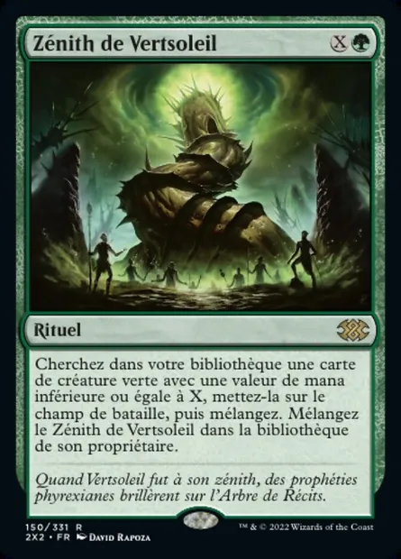 Zénith de Vertsoleil, carte Magic 2X2 150 — extension Double Masters 2022
