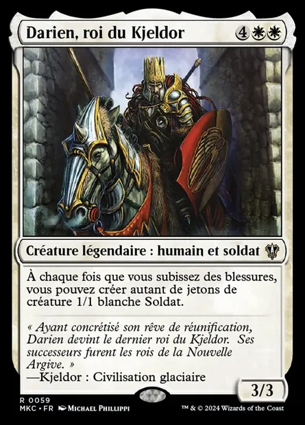 Darien, roi du Kjeldor, carte Magic MKC 59 — extension Murders at Karlov Manor Commander