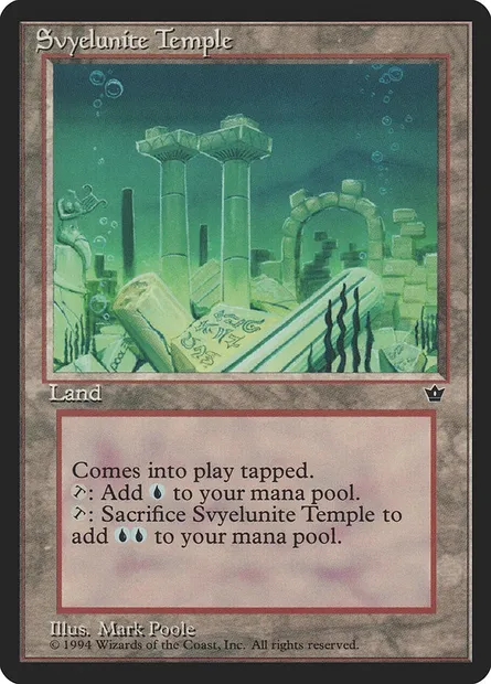 Svyelunite Temple, Magic card FEM 102 — Fallen Empires set