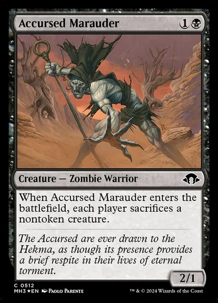 Accursed Marauder, Magic card MH3 512 — Modern Horizons 3 set