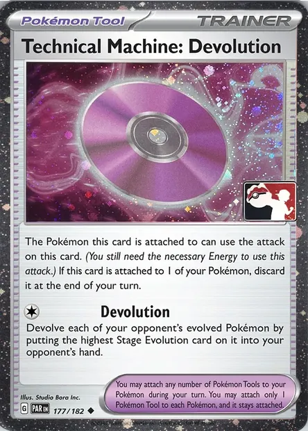 Capsule Technique : Dés-Évolution, carte Pokémon PPS 177-2 — extension Play! Pokémon Prize Pack Series