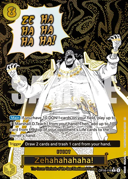 Zehahahahaha!, One Piece card OP16-116 — THE TIME OF BATTLE set