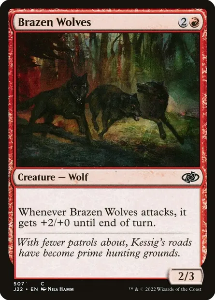 Brazen Wolves, Magic card J22 507 — Jumpstart 2022 set