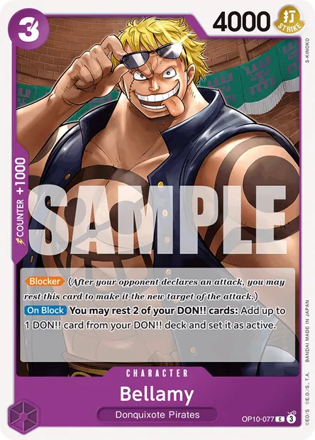 Bellamy, One Piece card OP10-077 — ROYAL BLOOD set